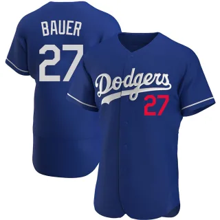 Men's Authentic Royal Trevor Bauer Los Angeles Dodgers Alternate Jersey