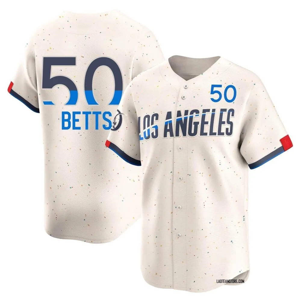 Men's Limited Cream Mookie Betts Los Angeles Dodgers 2024 City Connect Jersey