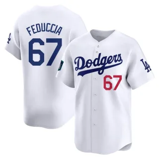 Men's Limited White Hunter Feduccia Los Angeles Dodgers 2024 World Tour Seoul Series Home Jersey