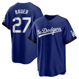 Men's Replica Royal Trevor Bauer Los Angeles Dodgers 2021 City Connect Jersey