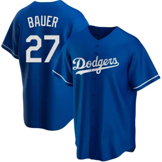 Men's Replica Royal Trevor Bauer Los Angeles Dodgers Alternate Jersey