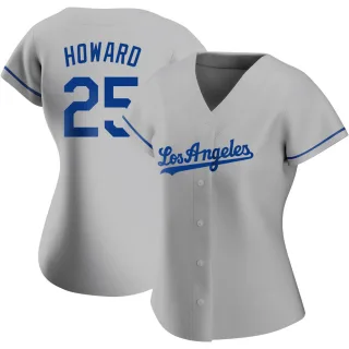 Women's Authentic Gray Frank Howard Los Angeles Dodgers Road Jersey