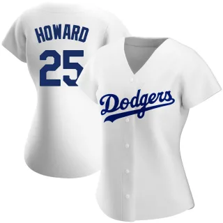 Women's Authentic White Frank Howard Los Angeles Dodgers Home Jersey
