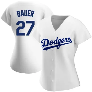 Women's Authentic White Trevor Bauer Los Angeles Dodgers Home Jersey