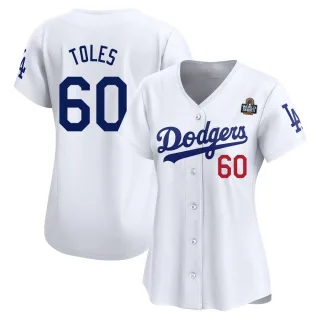 Women's Limited White Andrew Toles Los Angeles Dodgers Home 2024 World Series Jersey