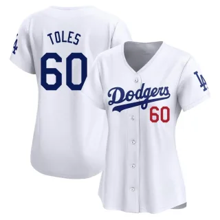 Women's Limited White Andrew Toles Los Angeles Dodgers Home Jersey