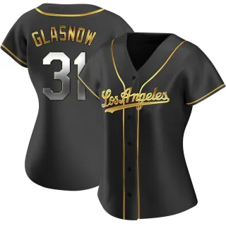 Women's Replica Black Golden Tyler Glasnow Los Angeles Dodgers Alternate Jersey