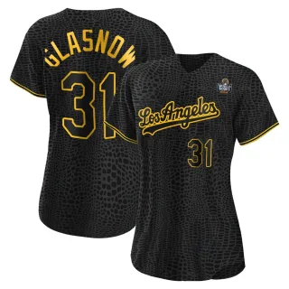 Women's Replica Black Tyler Glasnow Los Angeles Dodgers Snake Skin City 2024 World Series Jersey
