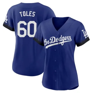 Women's Replica Royal Andrew Toles Los Angeles Dodgers 2021 City Connect Jersey