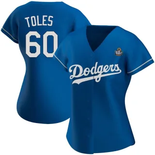 Women's Replica Royal Andrew Toles Los Angeles Dodgers Alternate 2024 World Series Jersey