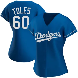 Women's Replica Royal Andrew Toles Los Angeles Dodgers Alternate Jersey