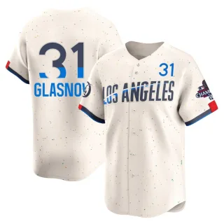 Youth Limited Cream Tyler Glasnow Los Angeles Dodgers 2024 City Connect World Series Champions Jersey