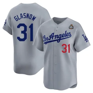 Youth Limited Gray Tyler Glasnow Los Angeles Dodgers Away 2024 World Series Jersey