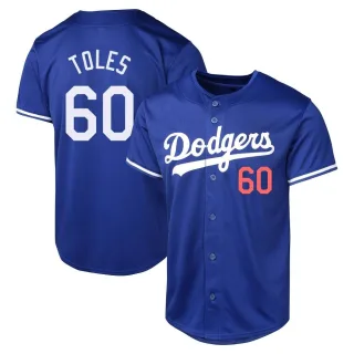Youth Limited Royal Andrew Toles Los Angeles Dodgers Alternate Jersey
