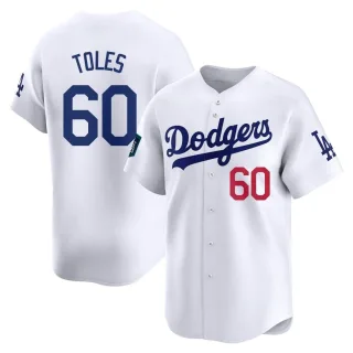 Youth Limited White Andrew Toles Los Angeles Dodgers 2024 World Tour Seoul Series Home Jersey