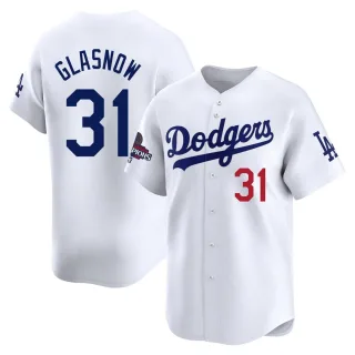 Youth Limited White Tyler Glasnow Los Angeles Dodgers Home 2024 World Series Champions Jersey