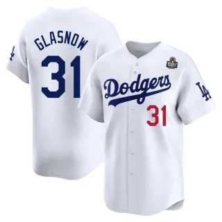 Youth Limited White Tyler Glasnow Los Angeles Dodgers Home 2024 World Series Jersey