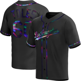 Youth Replica Black Holographic Andrew Toles Los Angeles Dodgers Alternate Jersey