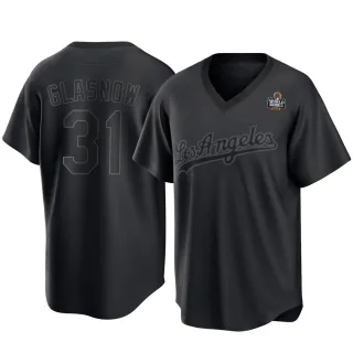 Youth Replica Black Tyler Glasnow Los Angeles Dodgers Pitch Fashion 2024 World Series Jersey