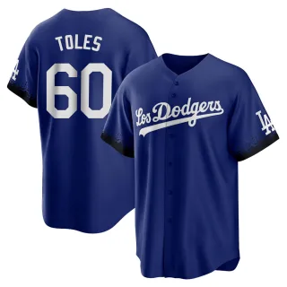 Youth Replica Royal Andrew Toles Los Angeles Dodgers 2021 City Connect Jersey