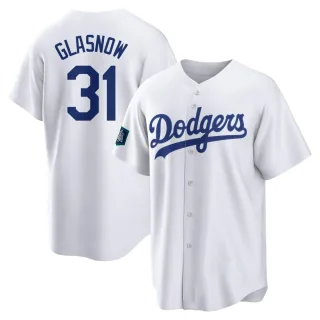 Youth Replica White Tyler Glasnow Los Angeles Dodgers 2024 World Tour Seoul Series Home Jersey