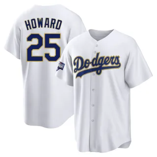 Youth Replica White/Gold Frank Howard Los Angeles Dodgers 2021 Gold Program Player Jersey